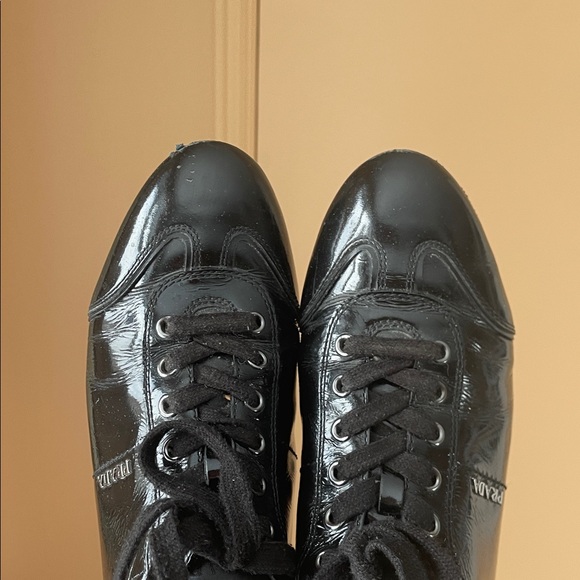 Prada Black Patent Sneakers sz 9 - Picture 7 of 11